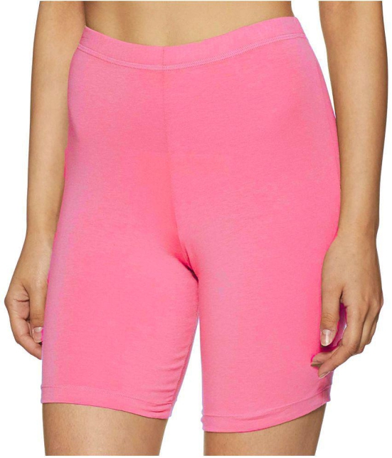 Outflits Pink Cotton Solid Shorts - Single - XL