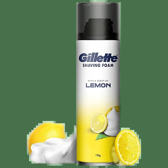 Gillette Shaving Foam Lemon Flavour, 196 Gm