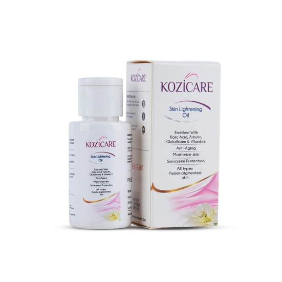 Kozicare Skin Whitening Fairness Oil  Kojic Acid Glutathione Arbutin Vitamin E 60 ml-Kozicare Skin Whitening Fairness Oil ( Kojic Acid, Glutathione, Arbutin, Vitamin E), 60 ml