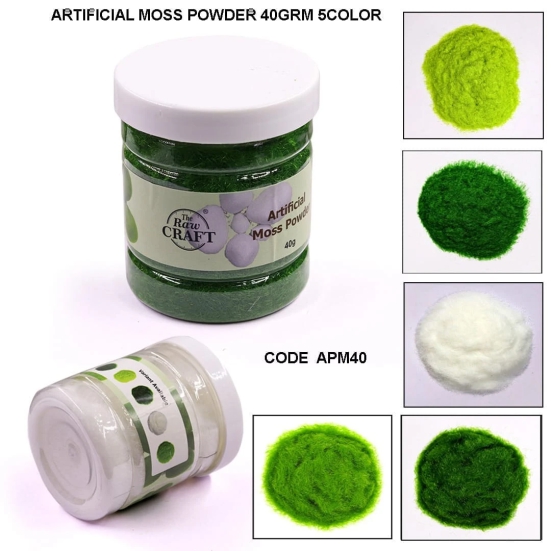 Artificial moss powder| Pack of 1 bottle [Assorted]-5