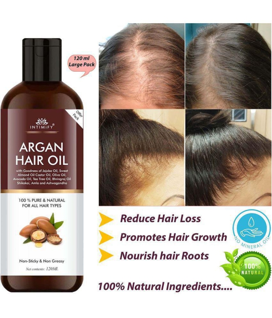 Intimify Argan Hair Oil, for hair growth, moroccan argan oil, argan oil, hair growth vitalizer, 120 ml