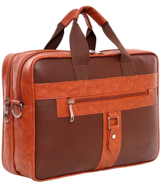 Raylan Brown Leather Office Bag - Brown