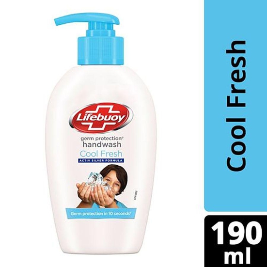 Lifebuoy Cool Fresh Handwash - Activ Silver Formula, Germ Protection, 190 Ml Pump