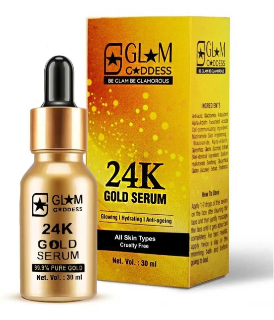 Adbeni 24K Gold Serum For Face | Anti-Aging & Anti-Wrinkle Treatment With Hyaluronic Acid | , 30ml