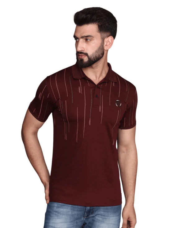 Albion Mens Jaini Wine T-Shirt