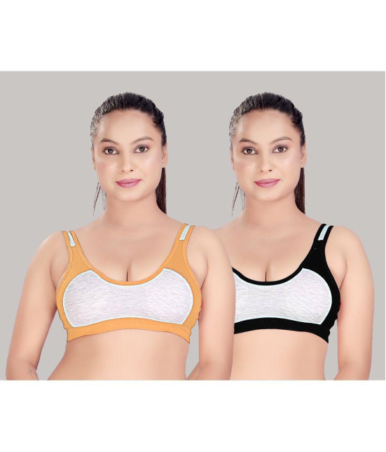 haya fashion Multicolor Cotton Non Padded Womens Everyday Bra ( Pack of 2 ) - None