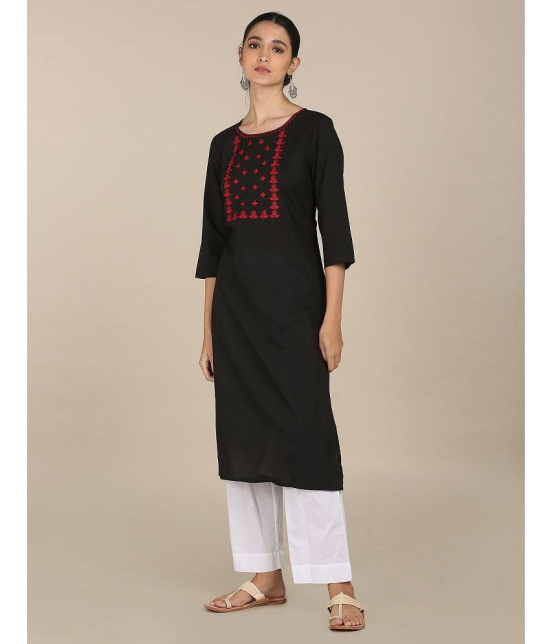 Karigari - Straight Cotton Black Women's Kurti ( Pack of 1 ) - None