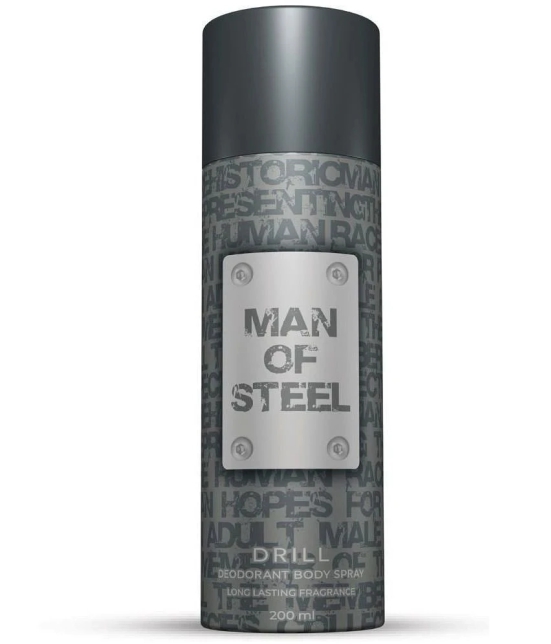 Denver Man Of Steel Drill Deo Deodorant Spray for Men 200 ml ( Pack of 1 )