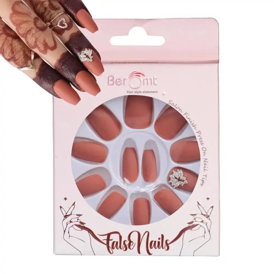 PARTY NAILS UNIQUE CHARM (NAIL KIT INCLUDED)-Peach