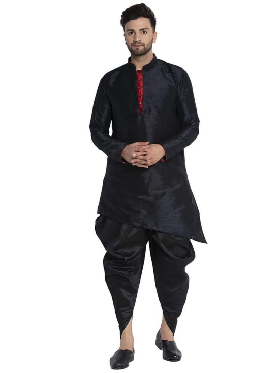 Banity Bey Men's Dupion Regular Fit Dhoti Kurta Set |Soft and Comfortable Kurta Set |Kurta Dhoti Set Special for Mens