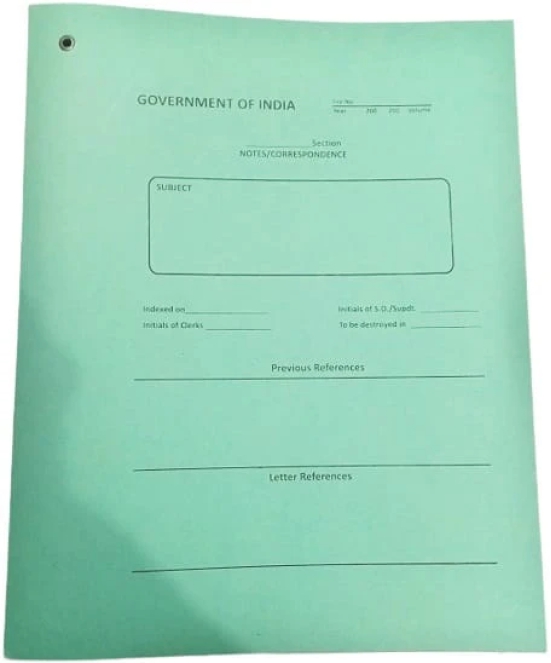 FILE Cover GOVERNMENT OF INDIA for Central Government Office [Price for one pkt of 10 pc]