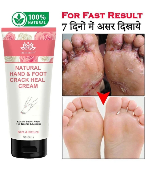 Intimify Crack Heal Cream, Foot Crack Cream, Skin Repair Cream, Heel Crack Cream, 50 gms