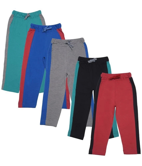 Dollar Champion Kidswear Pack of 5 Boys Cotton Trackpant ( Multi ) - None