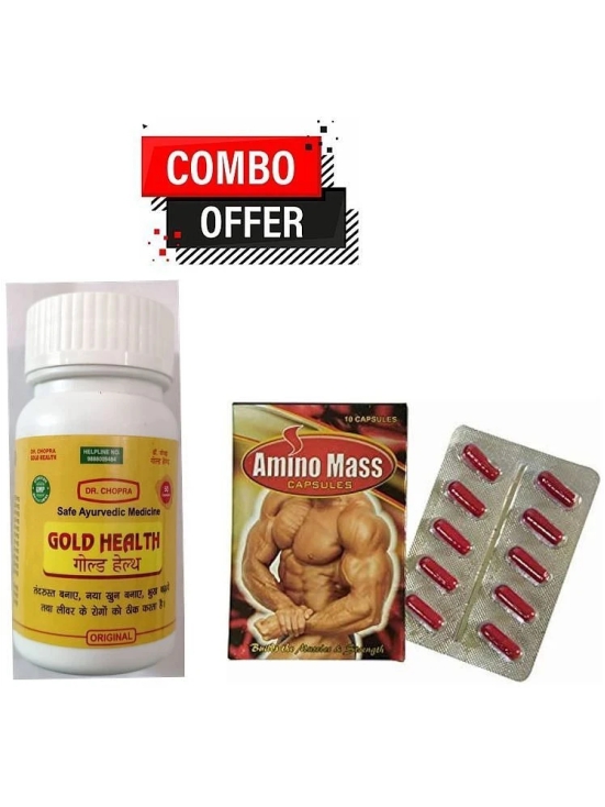 Dr. Chopra Gold Health Capsule 50 no.s & G&G Amino Mass Capsule 10 no.s Pack of 2