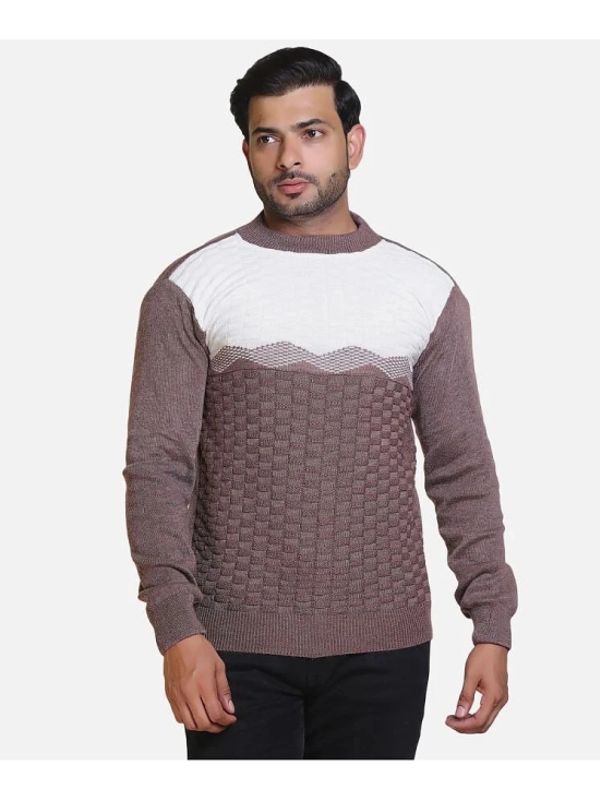 HeteShe Cotton Round Neck Mens Full Sleeves Pullover Sweater - Dark Grey ( Pack of 1 ) - None