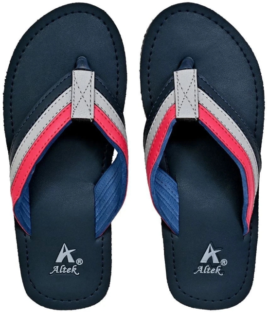 Altek - Navy Blue Mens Thong Flip Flop - None