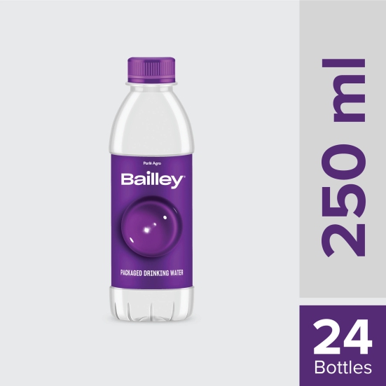 Bailley Packaged Drinking Water 250 ml (Pack of 24)