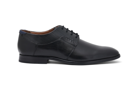 Ruosh Mens Black Colombo Formal Lace Ups