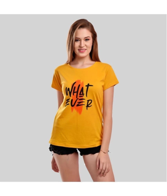 Elina Yellow Cotton Tees - Single - None