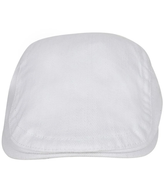 Zacharias White Cotton Mens Cap ( Pack of 1 ) - White