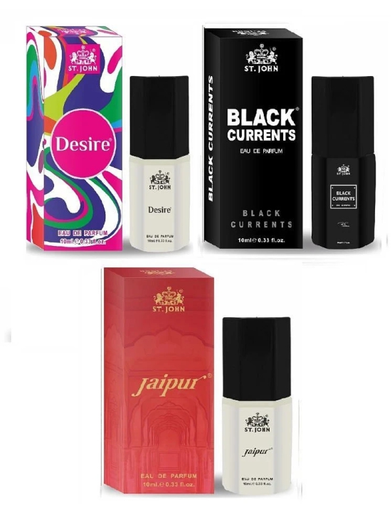 St. John Desire, Black current, Jaipur Pocket Perfume for Men 100 ml ( Pack of 3 )