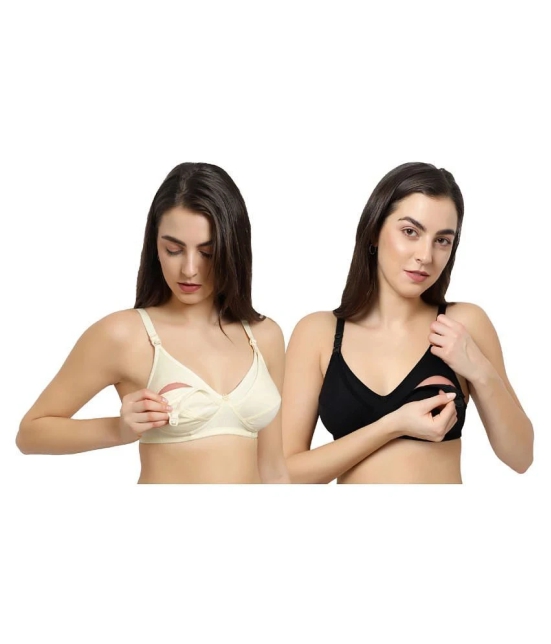 KYODO Poly Cotton Everyday Bra - Multi Color Pack of 2 - 34B