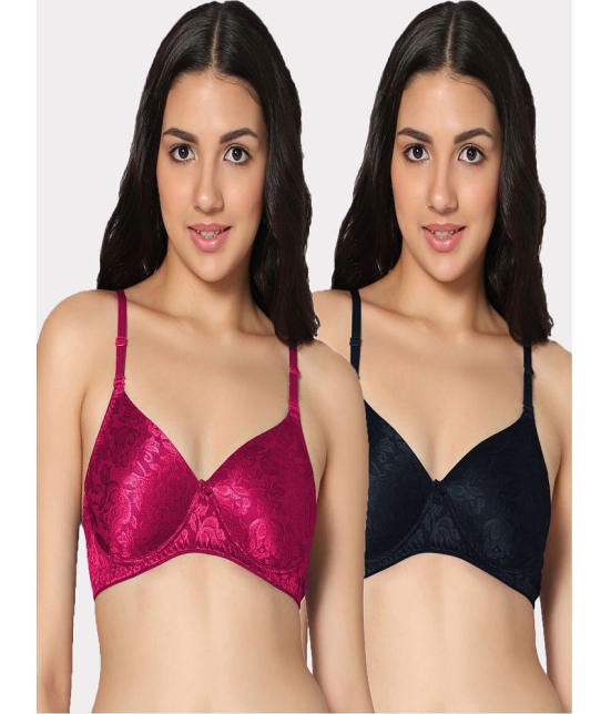 IN CARE LINGERIE - Multicolor Polyester Heavily Padded Women's Everyday Bra ( Pack of 2 ) - None