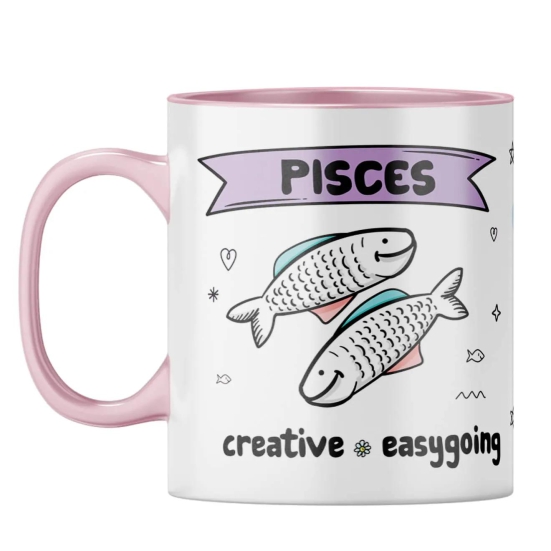 Pisces  Coffee Mug-Pink