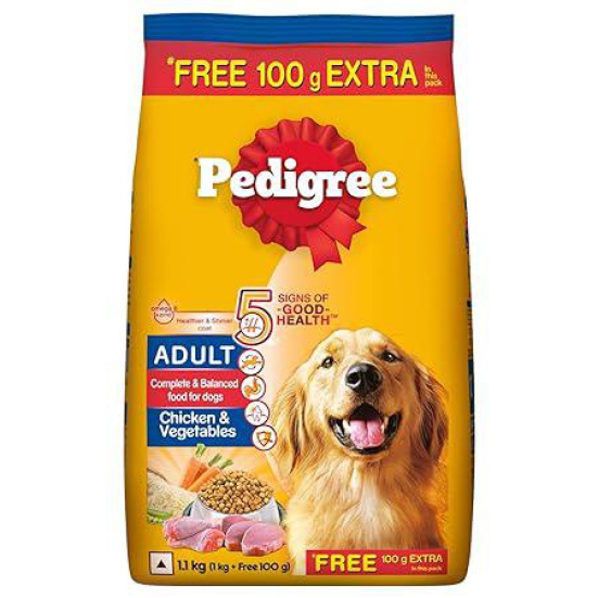 Pedigree Adult Dry Dog Food Food, Chicken & Vegetables 1.2 kgs