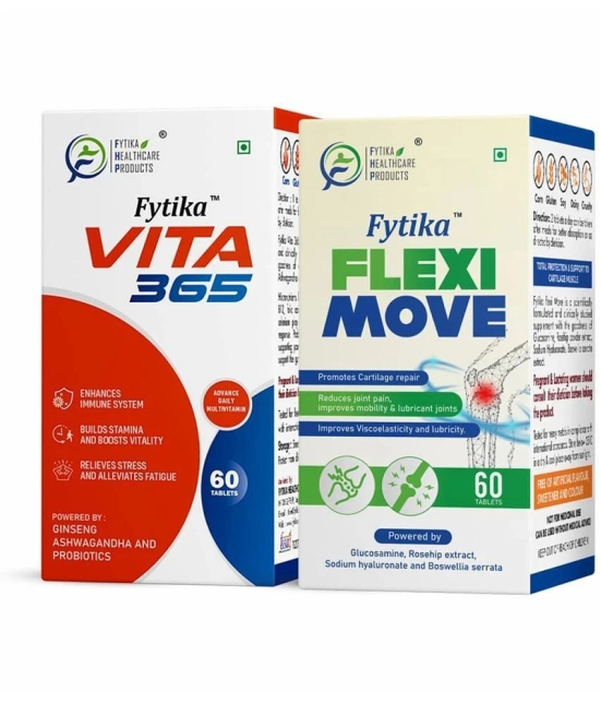 Fytika Vita 365- 60 Tabs + Flexi move-60 Tabs, Combo Pack - (Pack of 2)