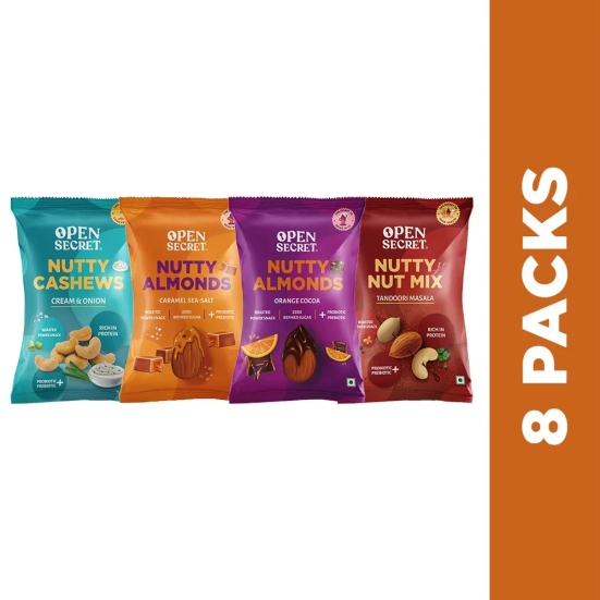 Assorted Flavored Nuts- Pack of 8