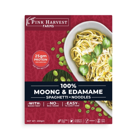 Pink Harvest Moong & Edam Spaghetti Noodles, 200 Gm