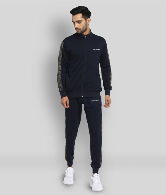 OFF LIMITS - Navy Blue Polyester Regular Fit Solid Mens Sports Tracksuit ( Pack of 1 ) - XXL