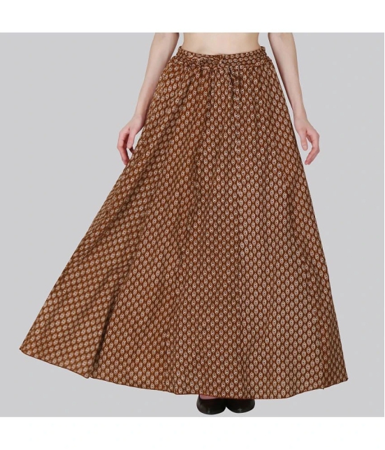 Sttoffa Brown Cotton Womens Flared Skirt ( Pack of 1 ) - None