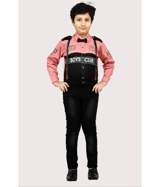 Arshia Fashions - Pink Cotton Blend Boys Shirt & Jeans ( Pack of 1 ) - None