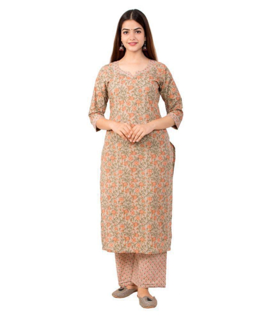 miravan Cotton Kurti With Palazzo - Stitched Suit - 3XL