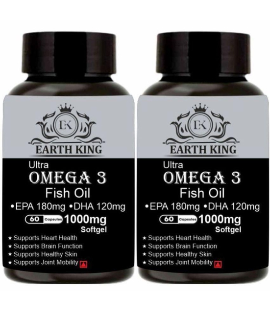 EARTH KING Ultra Omega 3 Fish Oil Capsule for Men & Women (pack of 2)