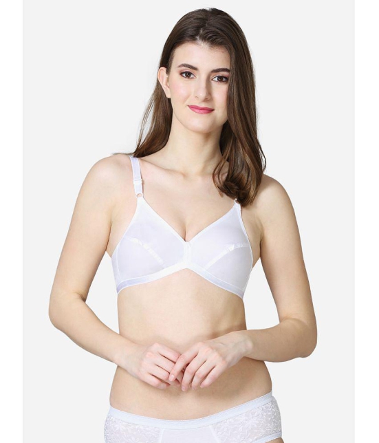 VStar - White Cotton Non Padded Women's Everyday Bra ( Pack of 1 ) - None