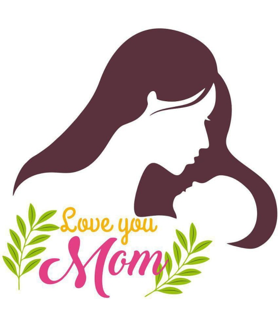 Asmi Collection Love You Mom Mothers Day Wall Sticker ( 61 x 60 cms )