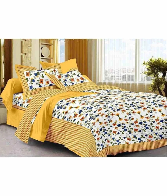 Uniqchoice Cotton 1 Bedsheet with 2 Pillow Covers ( x )