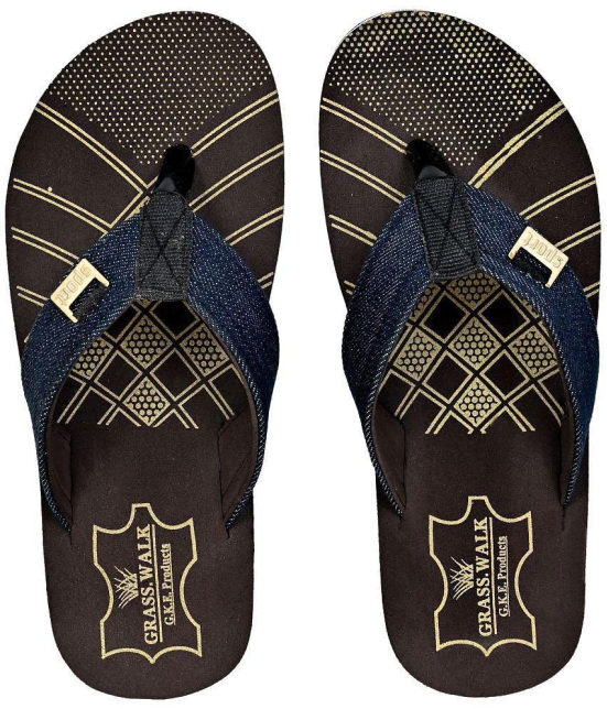 GRASS WALK - Brown Men's Thong Flip Flop - None