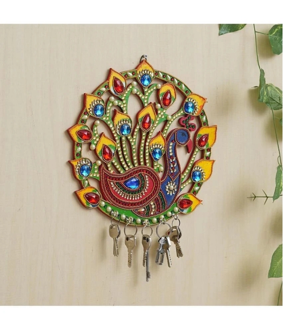 JaipurCrafts Multicolour Wood Key Holder - Pack of 1