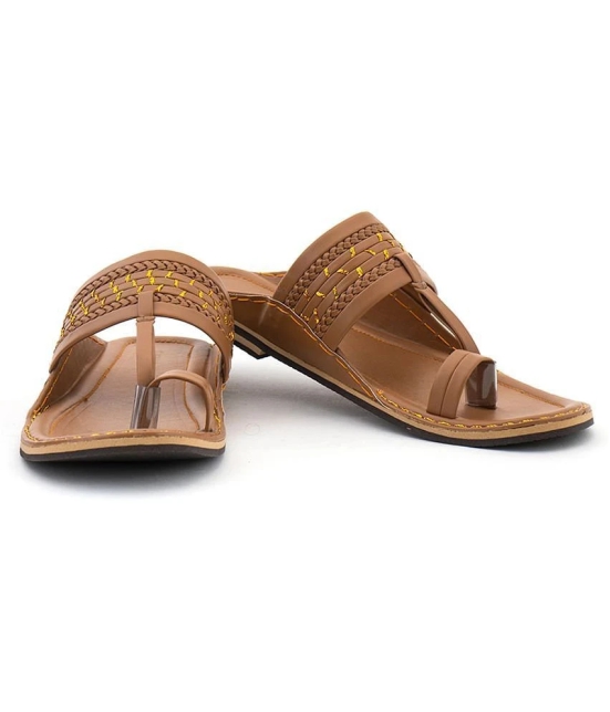 KHADIM Brown Mens Kolhapuris - None