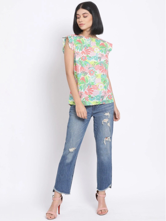 Oxolloxo Multicoloured Floral Printed Regular Top