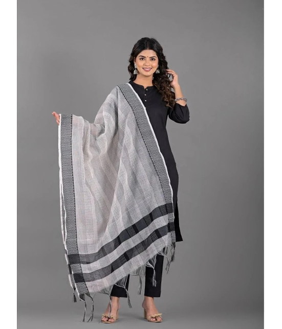 Apratim White Cotton Womens Dupatta - ( Pack of 1 ) - White