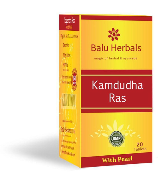 Balu Herbals Kamdudha Ras with Pearl 20 Tab Tablet 125 mg