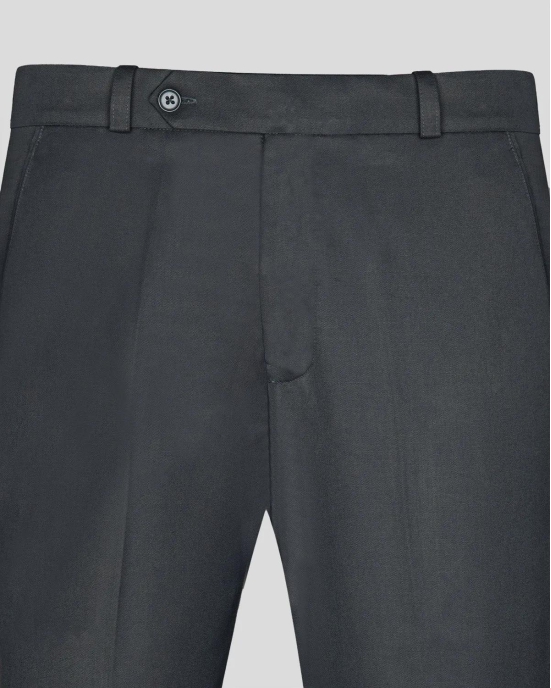 Charcoal Normal Fit Trousers-34