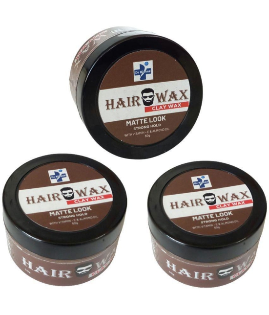 Dr Kleenz Clay Hair Wax, Matte Look Strong Hold Wax 150 g Pack of 3