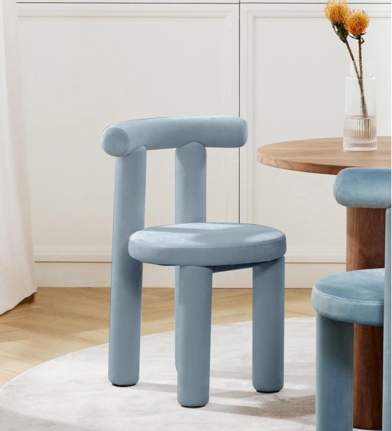 MAKKER DINING CHAIR Light Blue  FINISH-Light Blue