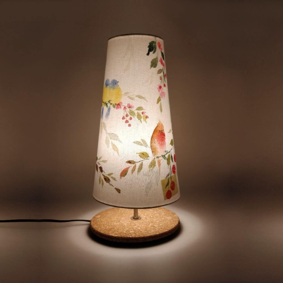 Cone Table Lamp - Perching Birds Lamp Shade